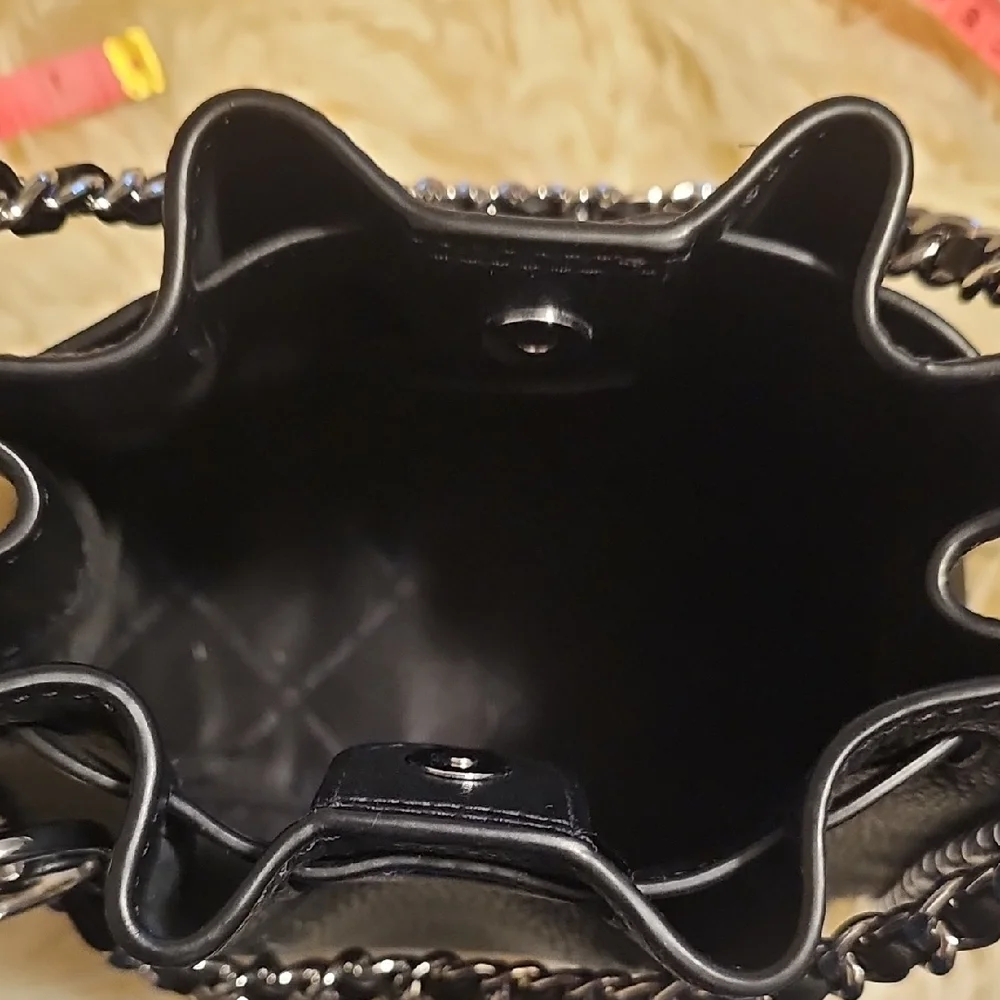 Michael Kors Black Bag with Silver Chain - Picture 5 of 7